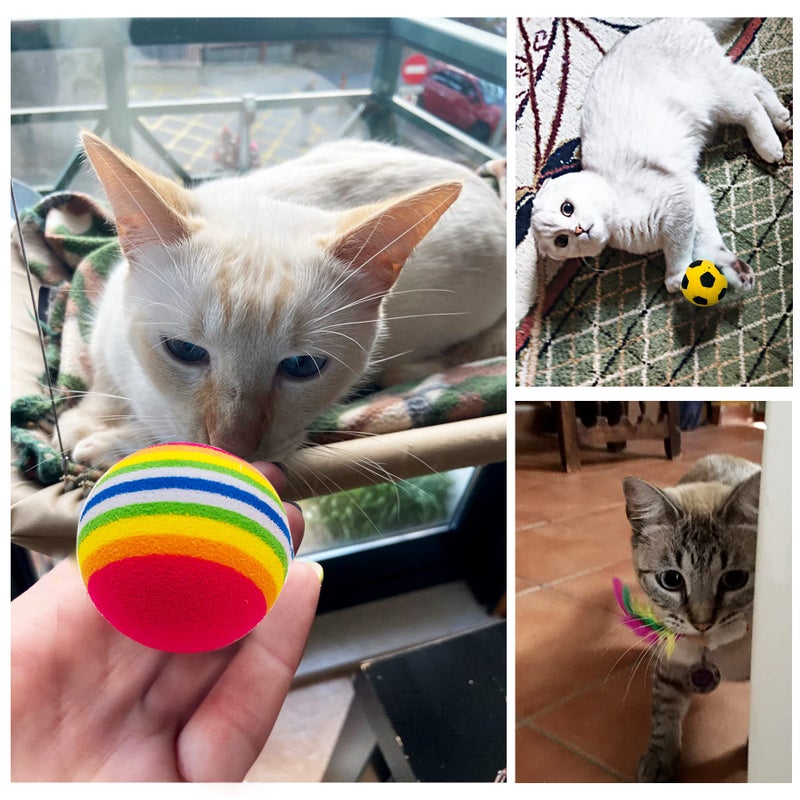 PET SHOW 20Pcs Cats Toys Interactive Kitten Ball Toys Assortments Variety Pack for Indoor Cats Mice Feather Sparkle Crinkle Ball Bells Spring - Image 4